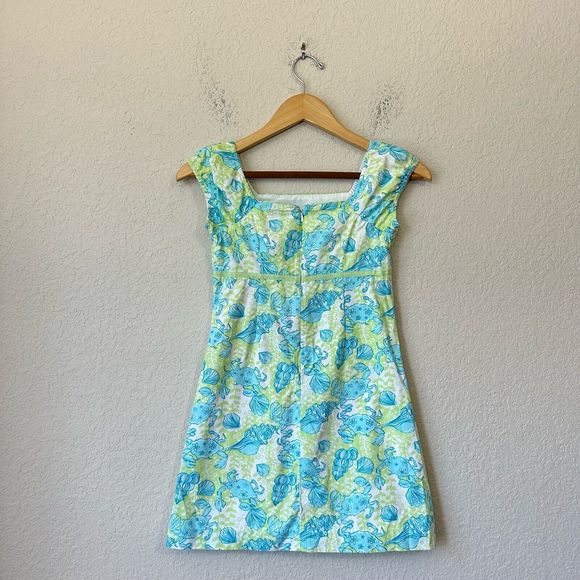 Vintage LILLY PULITZER Girls Sleeveless Crab and Shell Print Dress Multi - Picture 4 of 9